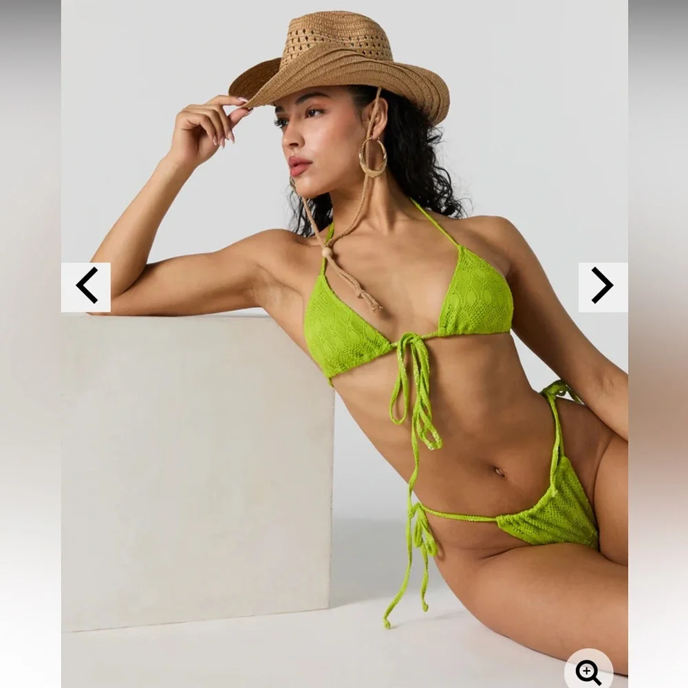 F21 Crochet-Style Bikini Set - Picture 6 of 6